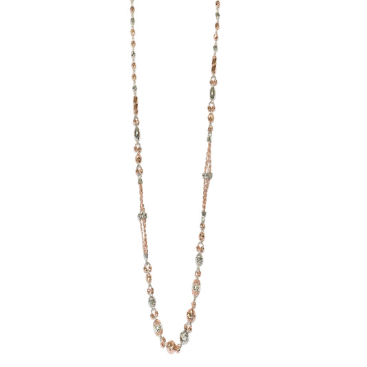 Crystal Cascade Silver Necklace
