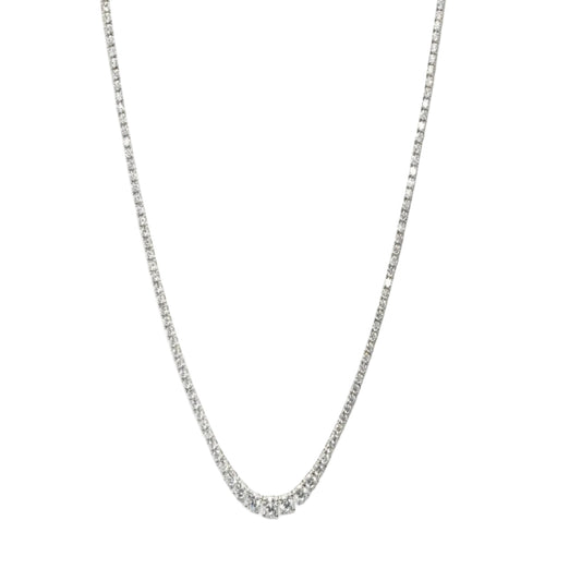 The Graduated Solitaire Tennis Necklace