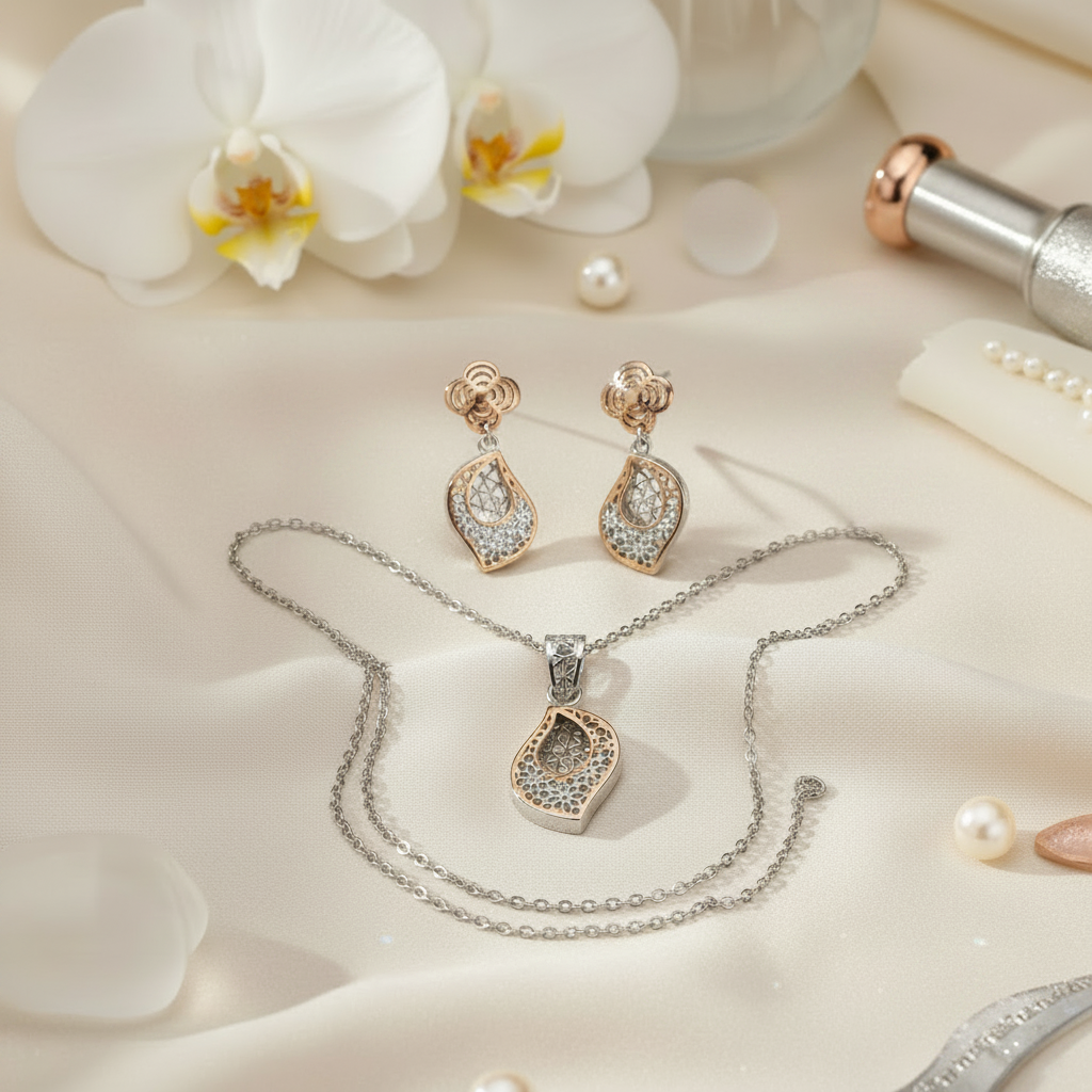 Geometric Garden Pendant Set