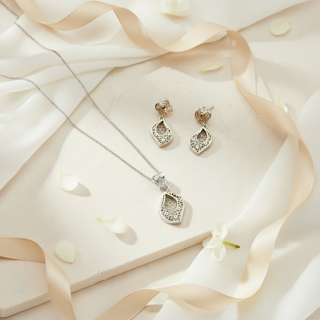 Geometric Garden Pendant Set