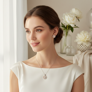 The Desert Rose Pendant & Earring Set