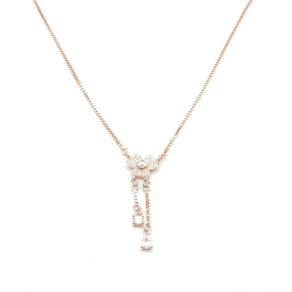 The Crystal Bloom Lariat Pendant