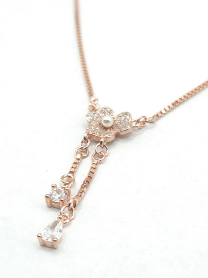 The Crystal Bloom Lariat Pendant