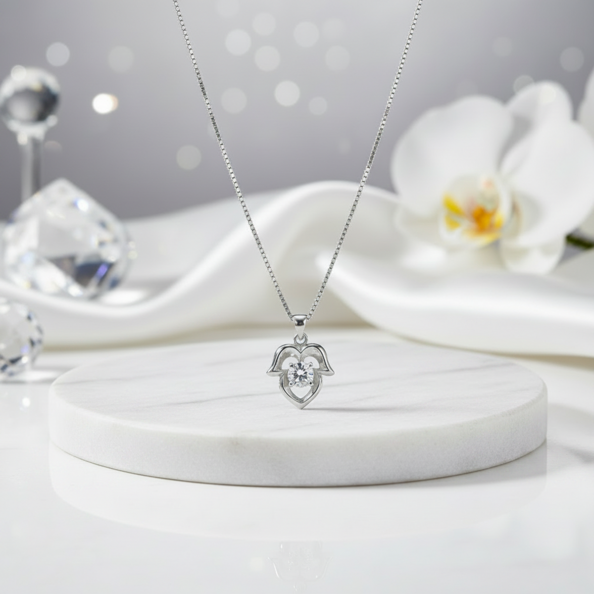 The Hamsa Heart Chain Pendant