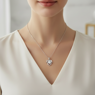 The Hamsa Heart Chain Pendant