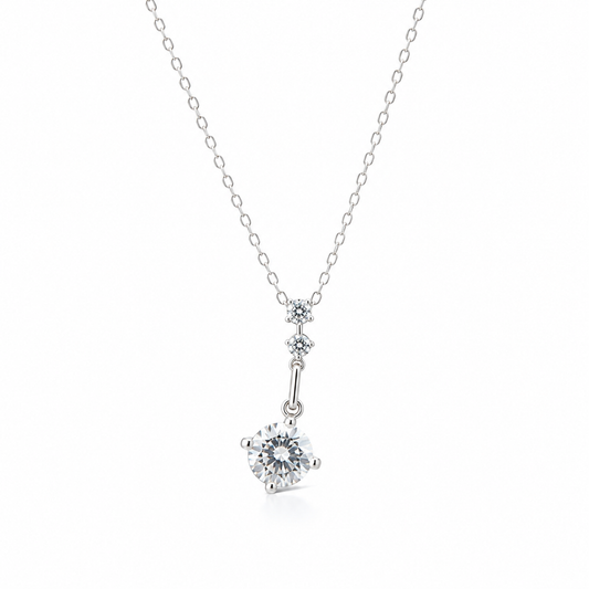 The Graduated Solitaire Drop Pendant