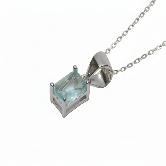 The Sky Blue Solitaire Pendant