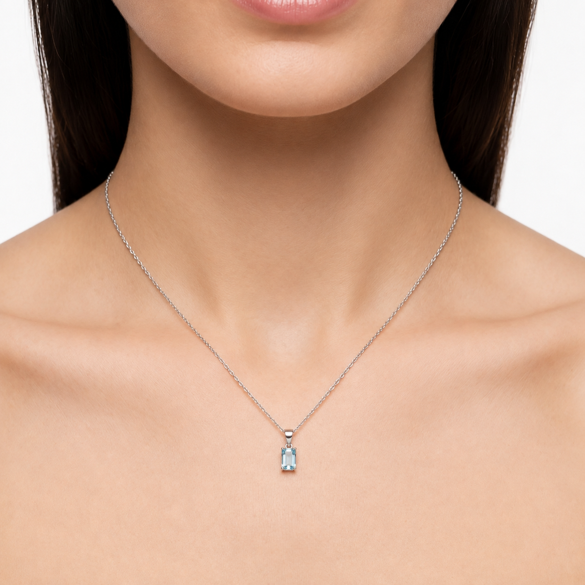 The Sky Blue Solitaire Pendant