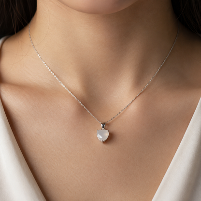 The Moonstone Heart Pendant