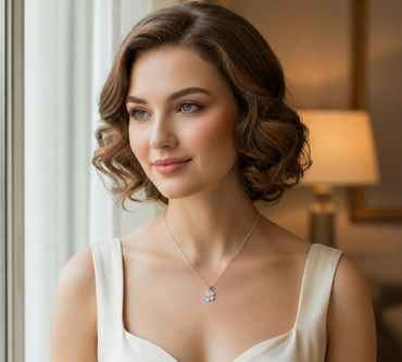 The Blue Petal Clover Pendant