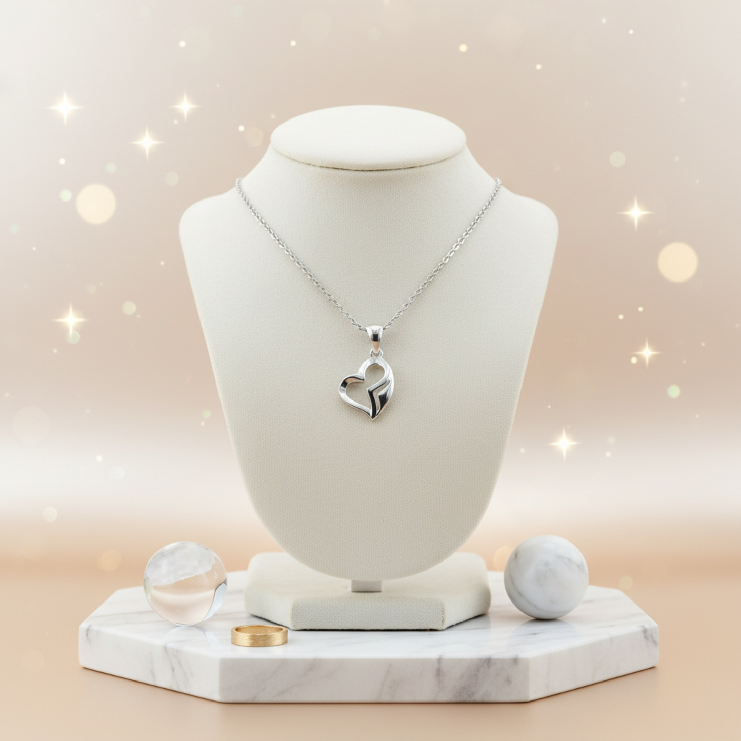 The Contoured Heart Pendant