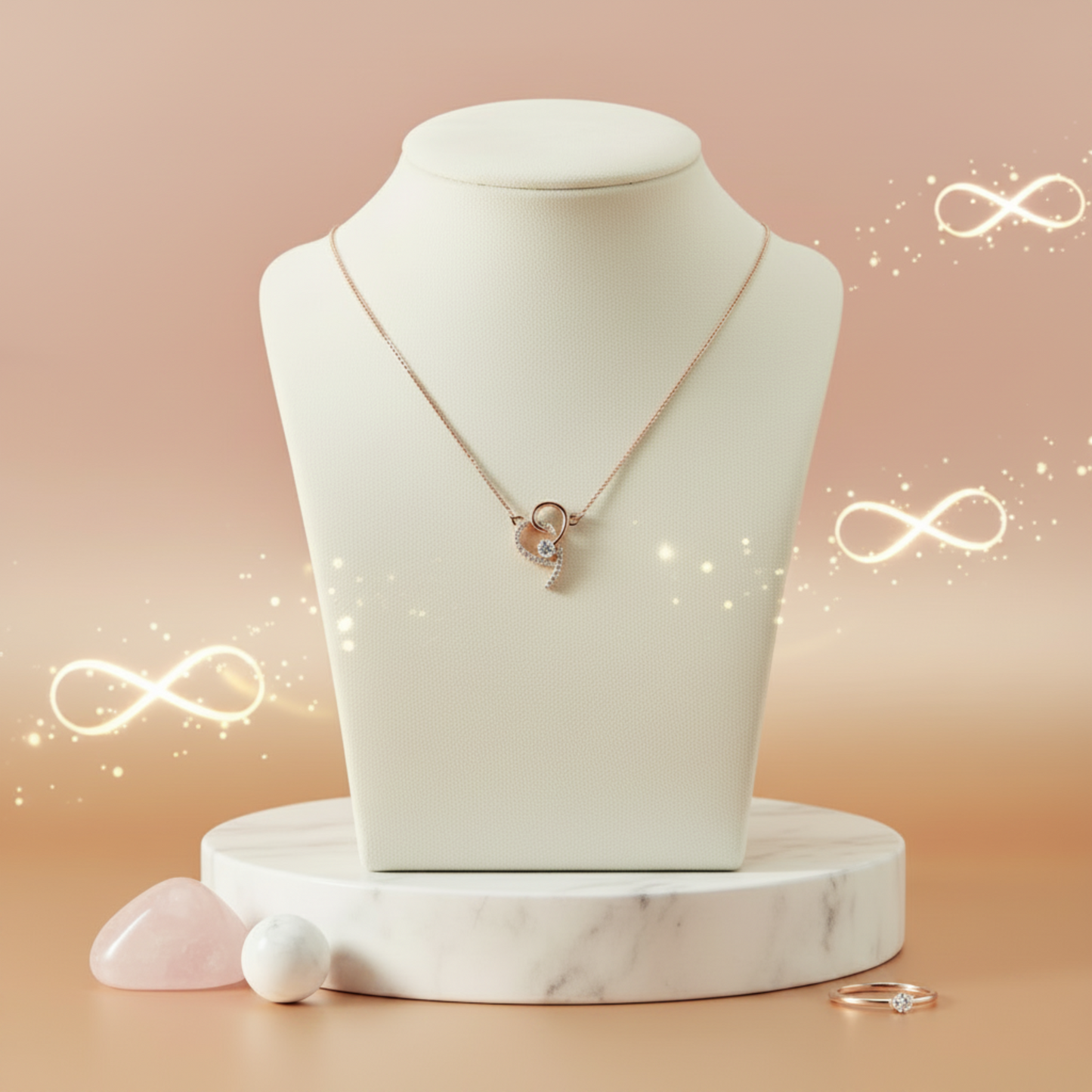 Dancing Solitaire Pendant Chain