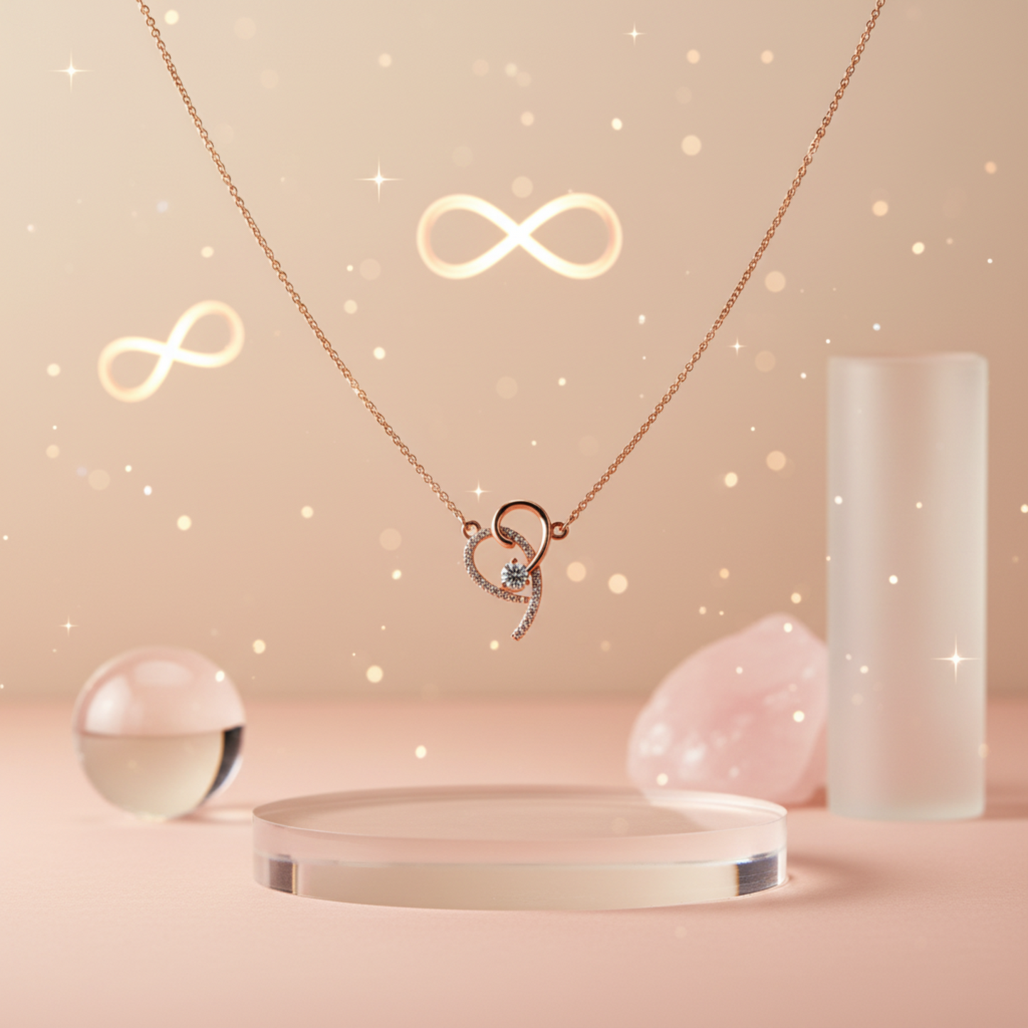 Dancing Solitaire Pendant Chain