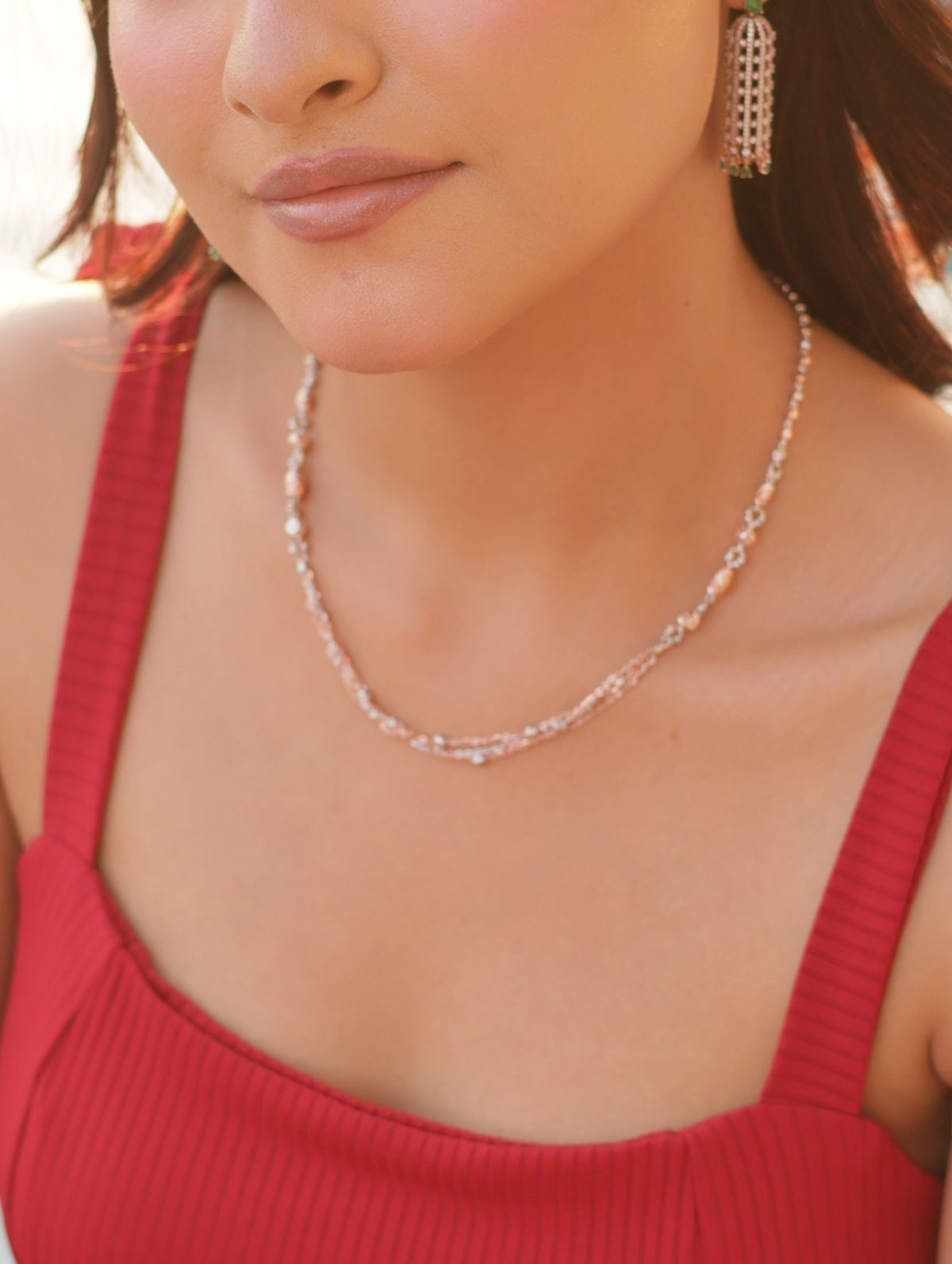Celestial Layers Silver Necklace