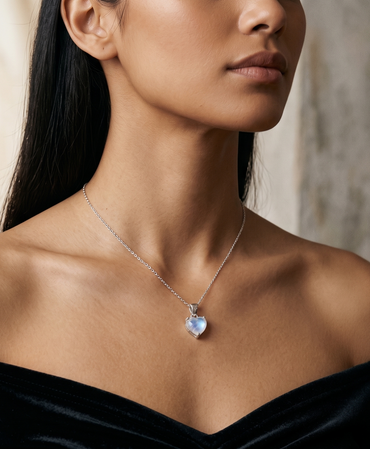 The Moonstone Heart Pendant